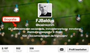 Twitter-Biografie