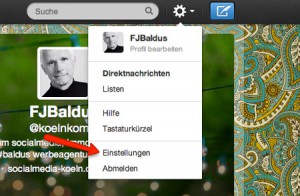 Twitter-Einstellungen