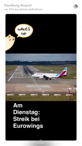 Quelle: Hamburg Airport Snapchat-Account