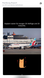 Quelle: Hamburg Airport Snapchat-Account