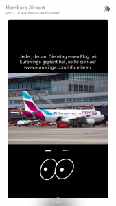 Quelle: Hamburg Airport Snapchat-Account