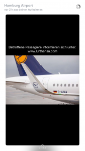 Quelle: Hamburg Airport Snapchat-Account