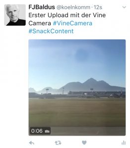 Das Video ist nun bei Twitter gepostet und läuft dort in Endlosschleife