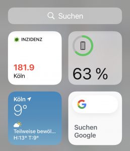 Inzidenz-Widget auf Ihrem Smartphone