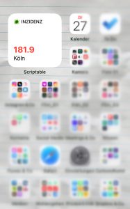 Aktueller Covid19 Inzidenzwert als Widget für das Smartphone