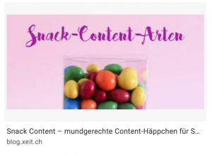 Snack-Content wird häufig mit Snacks visualisiert - zu Unrecht.