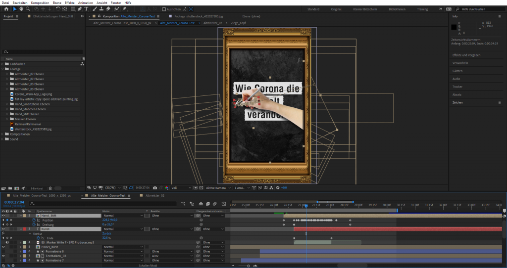 After Effects Bearbeitung: Outro animieren