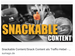 Snack-Content wird häufig mit Snacks visualisiert - zu Unrecht.